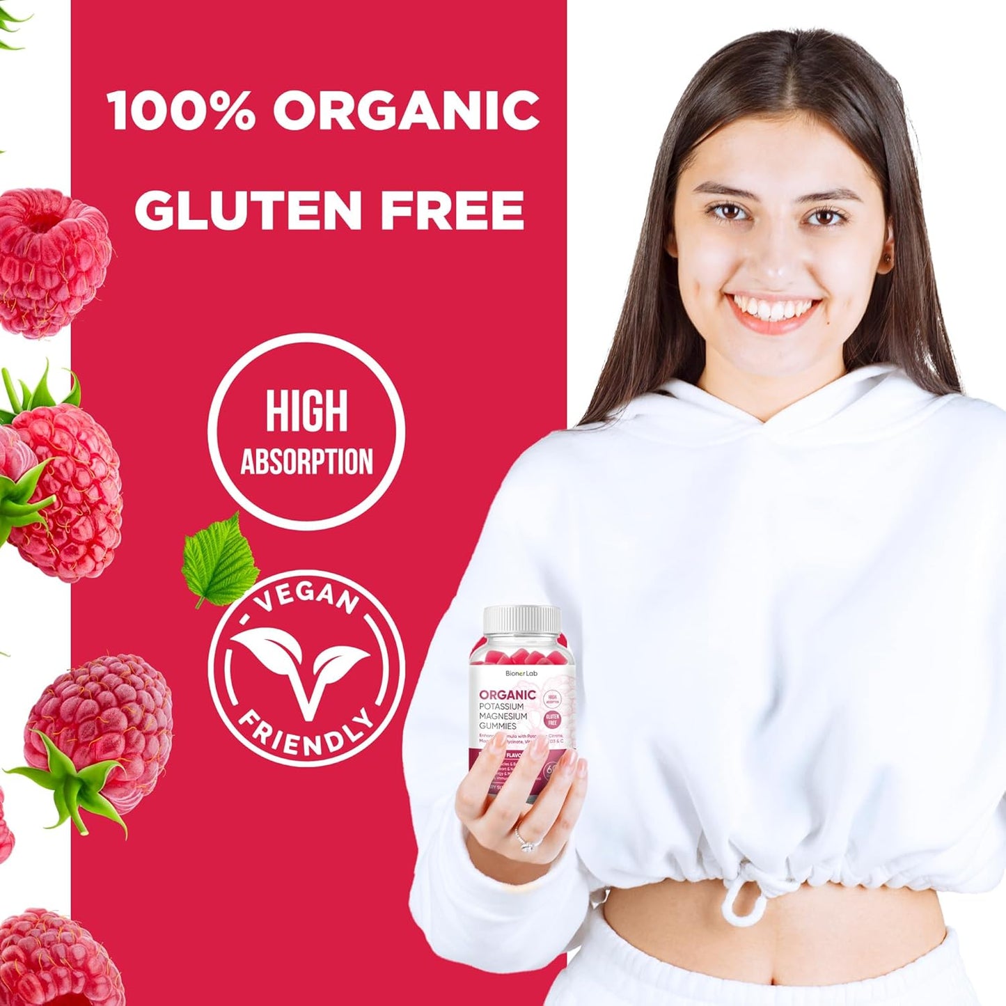 BionerLab Organic Potassium Magnesium Gummies