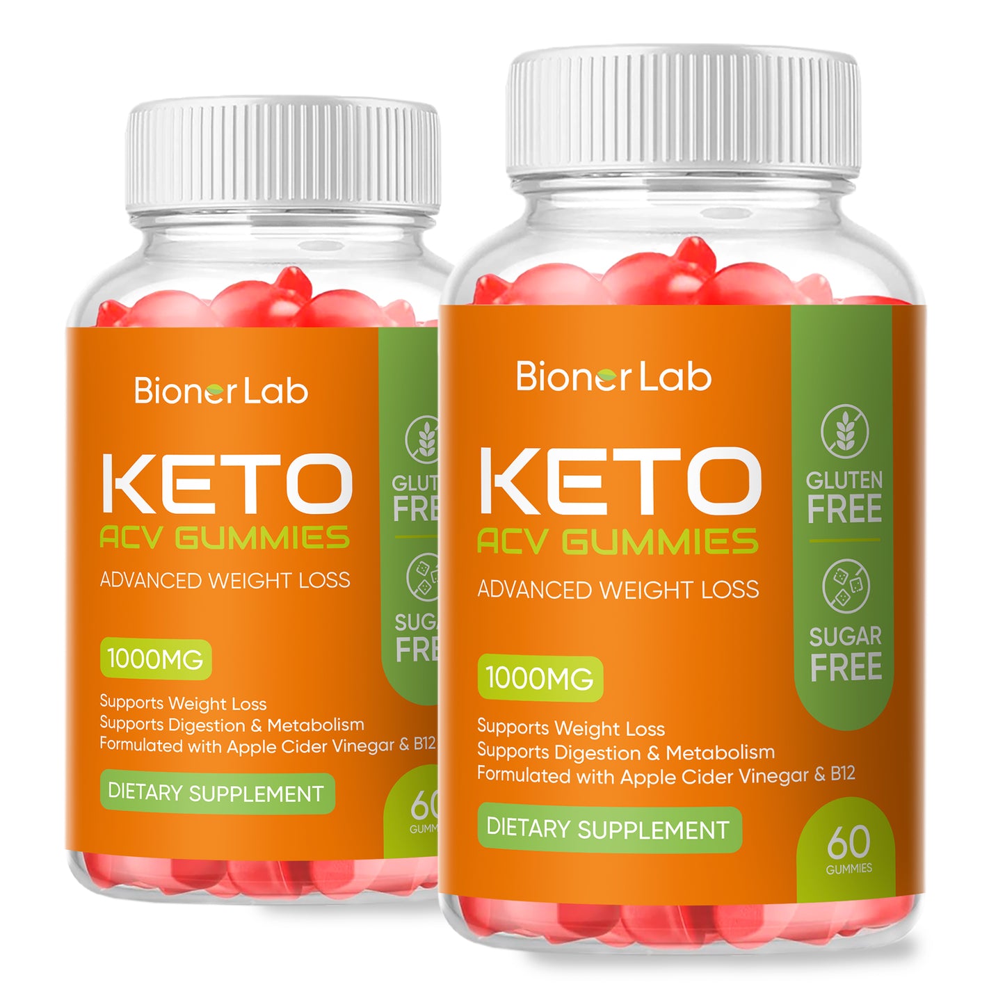 BionerLab Keto ACV Gummies (Pack of 2)