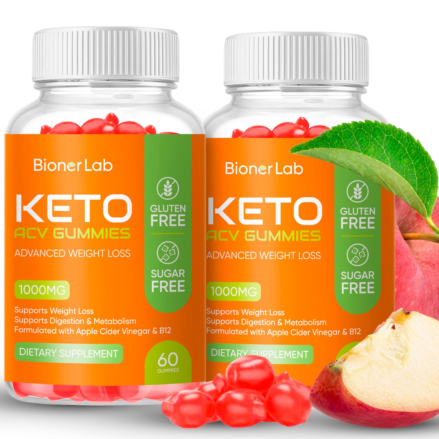 BionerLab Keto ACV Gummies (Pack of 2)