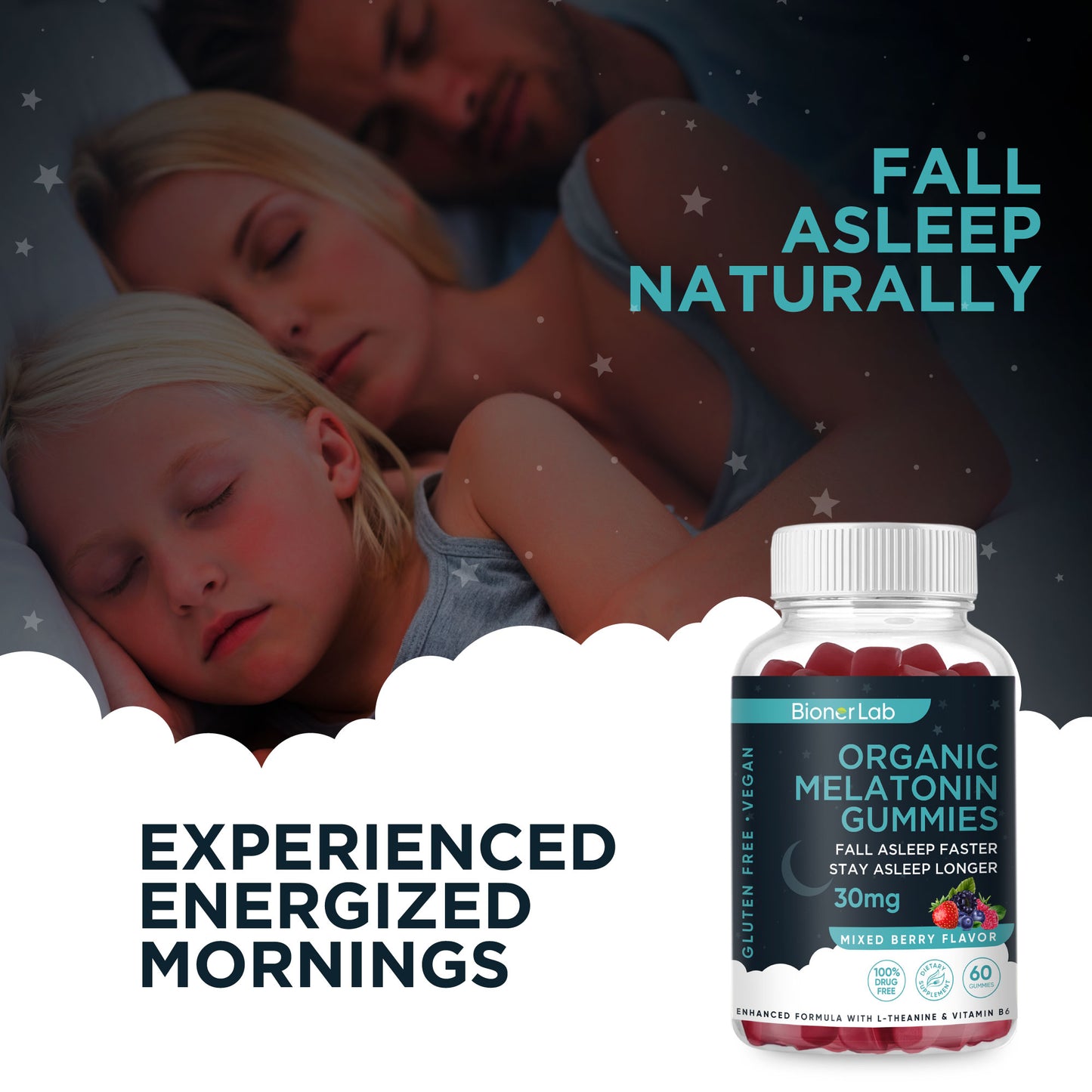 BionerLab Melatonin Gummies (Pack of 2)