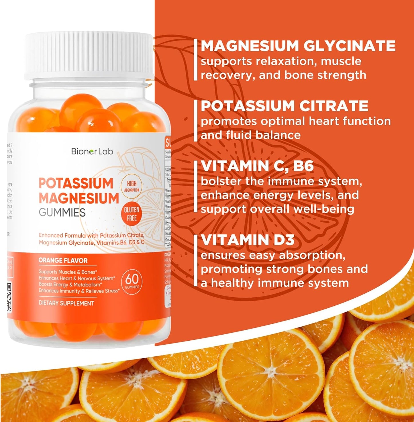 BionerLab Potassium Magnesium Gummies