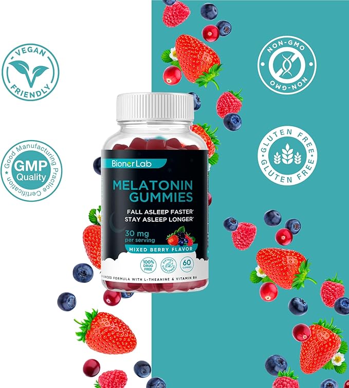 BionerLab Melatonin Gummies (Pack of 2)
