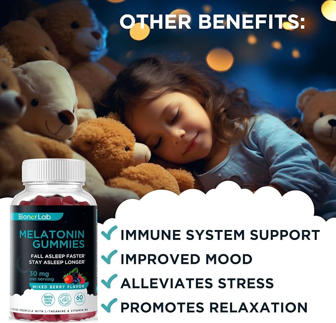 BionerLab Melatonin Gummies (Pack of 2)