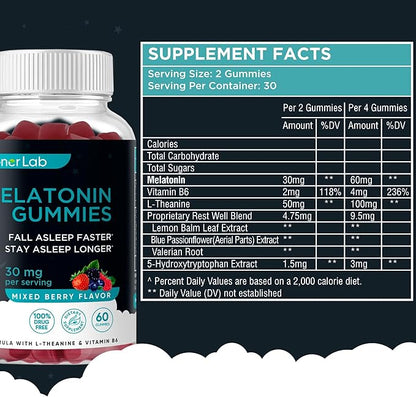 BionerLab Melatonin Gummies (Pack of 2)