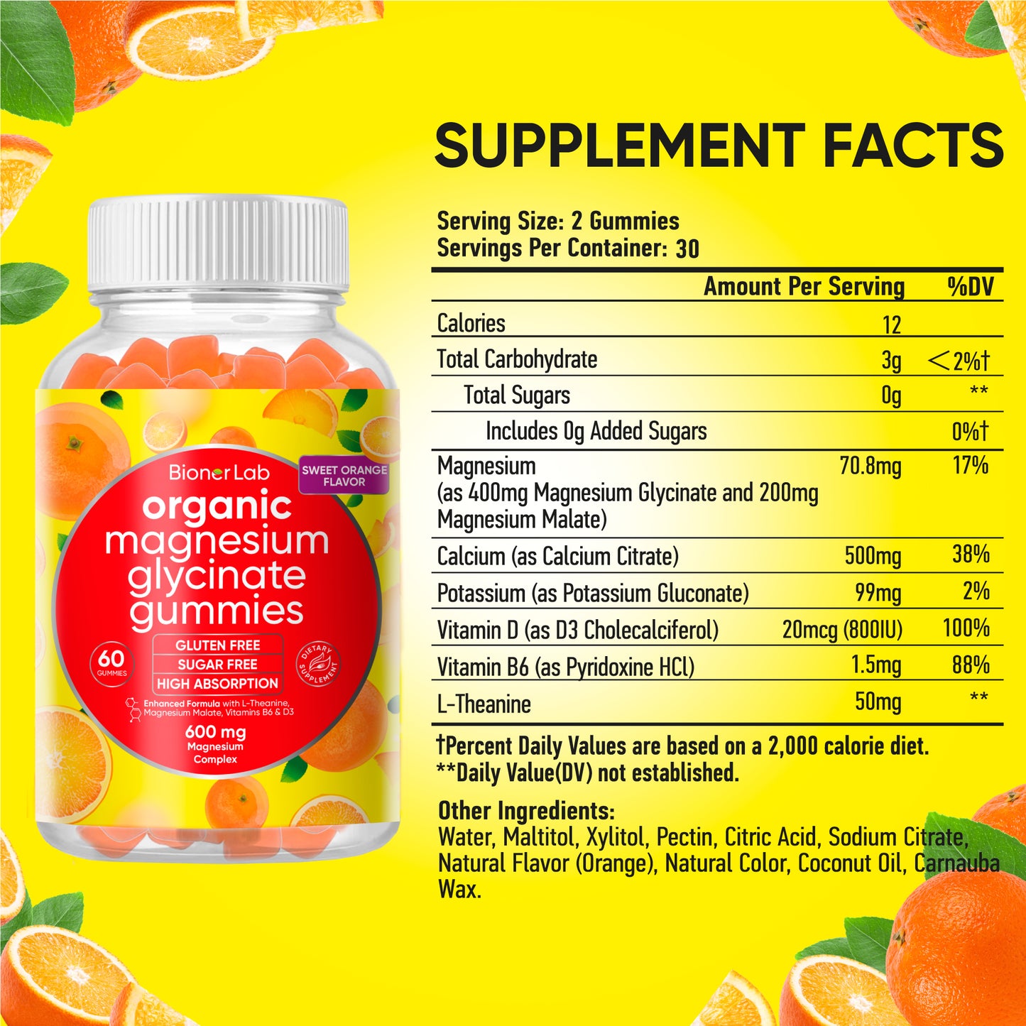 Bionerlab Magnesium Glycinate Gummies (Pack of 2)