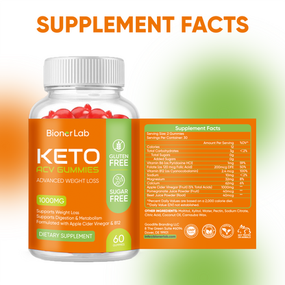 BionerLab Keto ACV Gummies (Pack of 2)